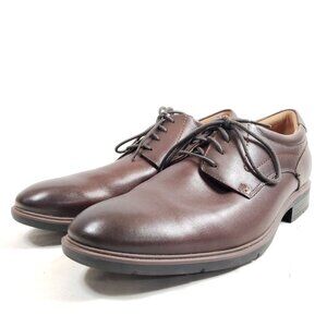 Clarks Pro Mens Size 12 Brown Leather Lace-Up Dress Shoes
